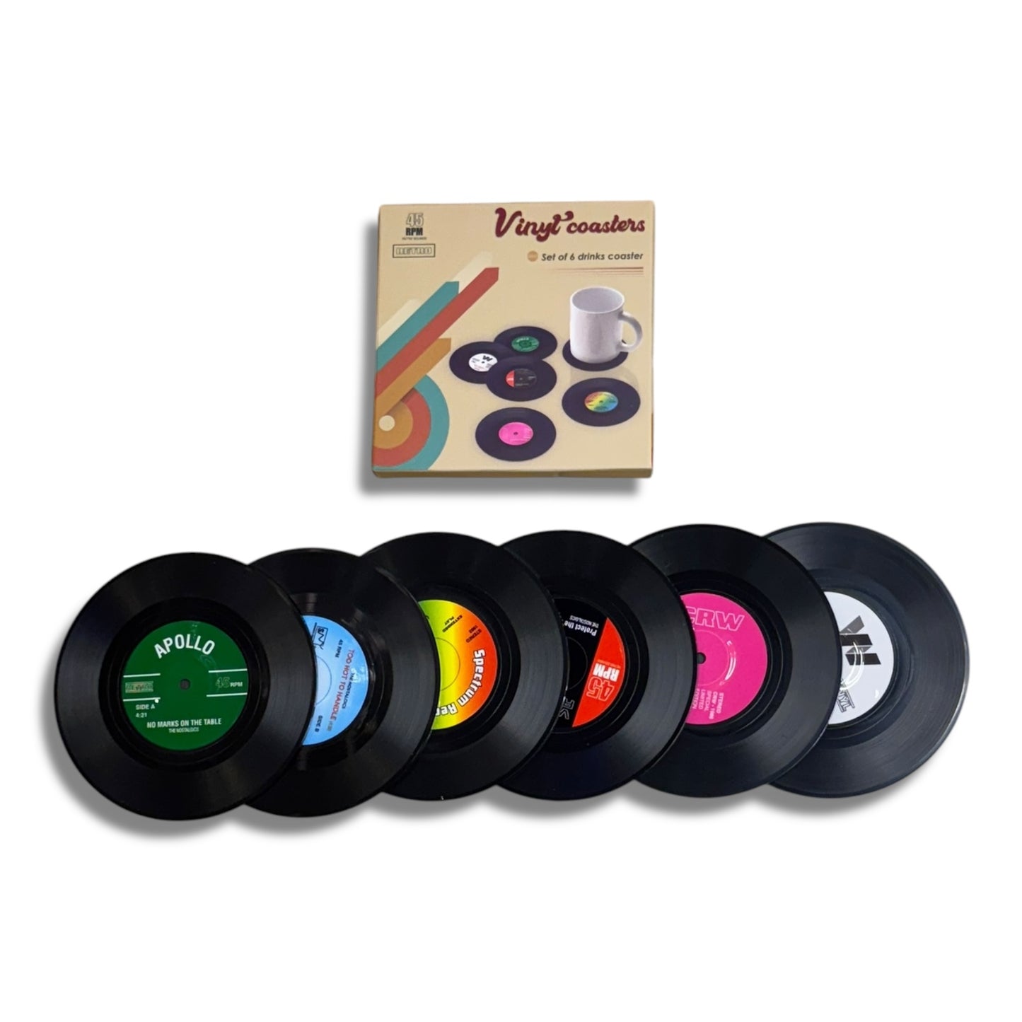Porta vasos vinilo x6