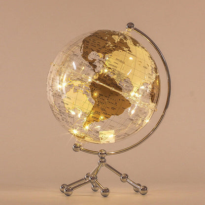 Globo terráqueo transparente con luz 20 cm de diámetro