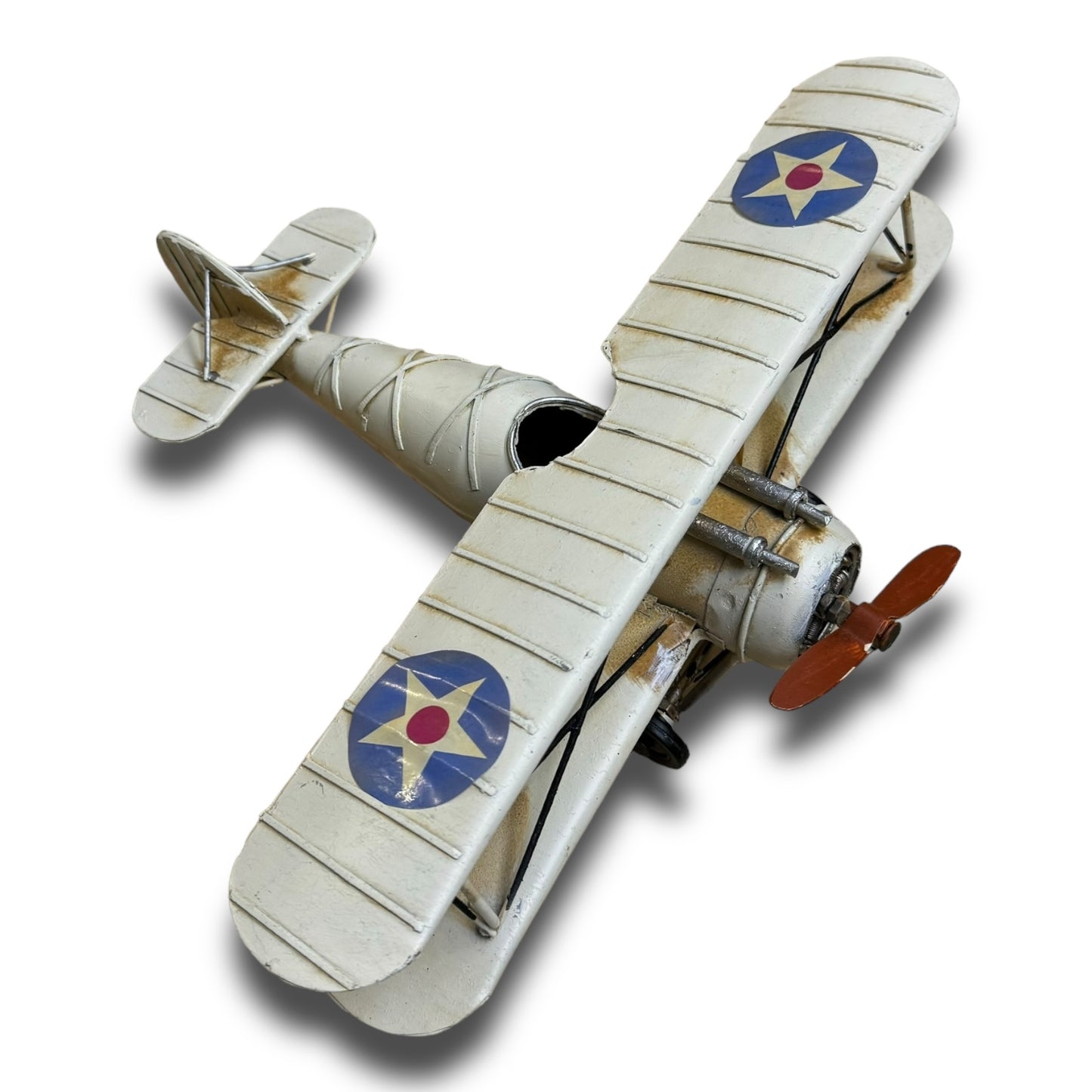 Avión en hojalata decorativo