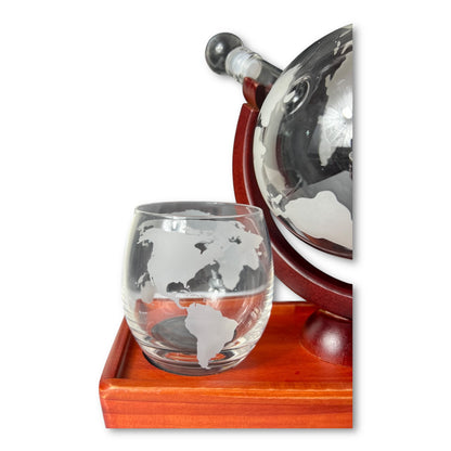 Licorera globo terráqueo x 2