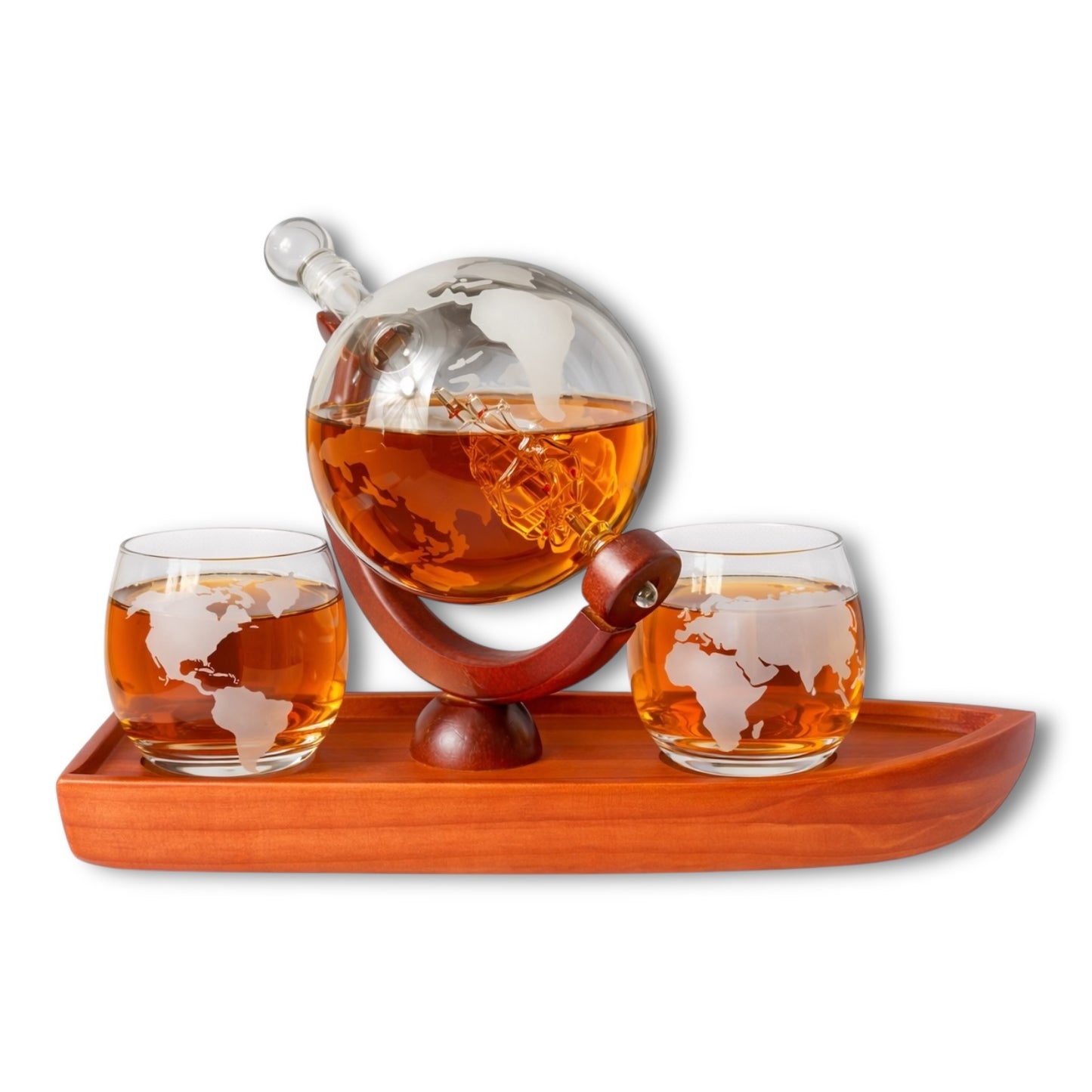 Licorera globo terráqueo x 2