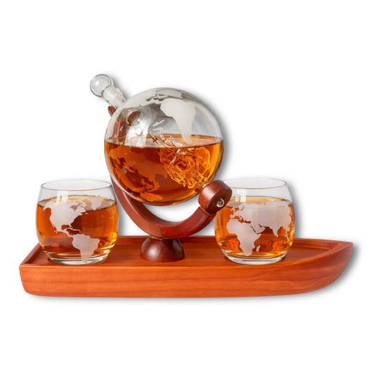 Licorera globo terráqueo x 2