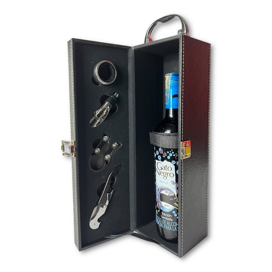 Caja para vino con manija x 4