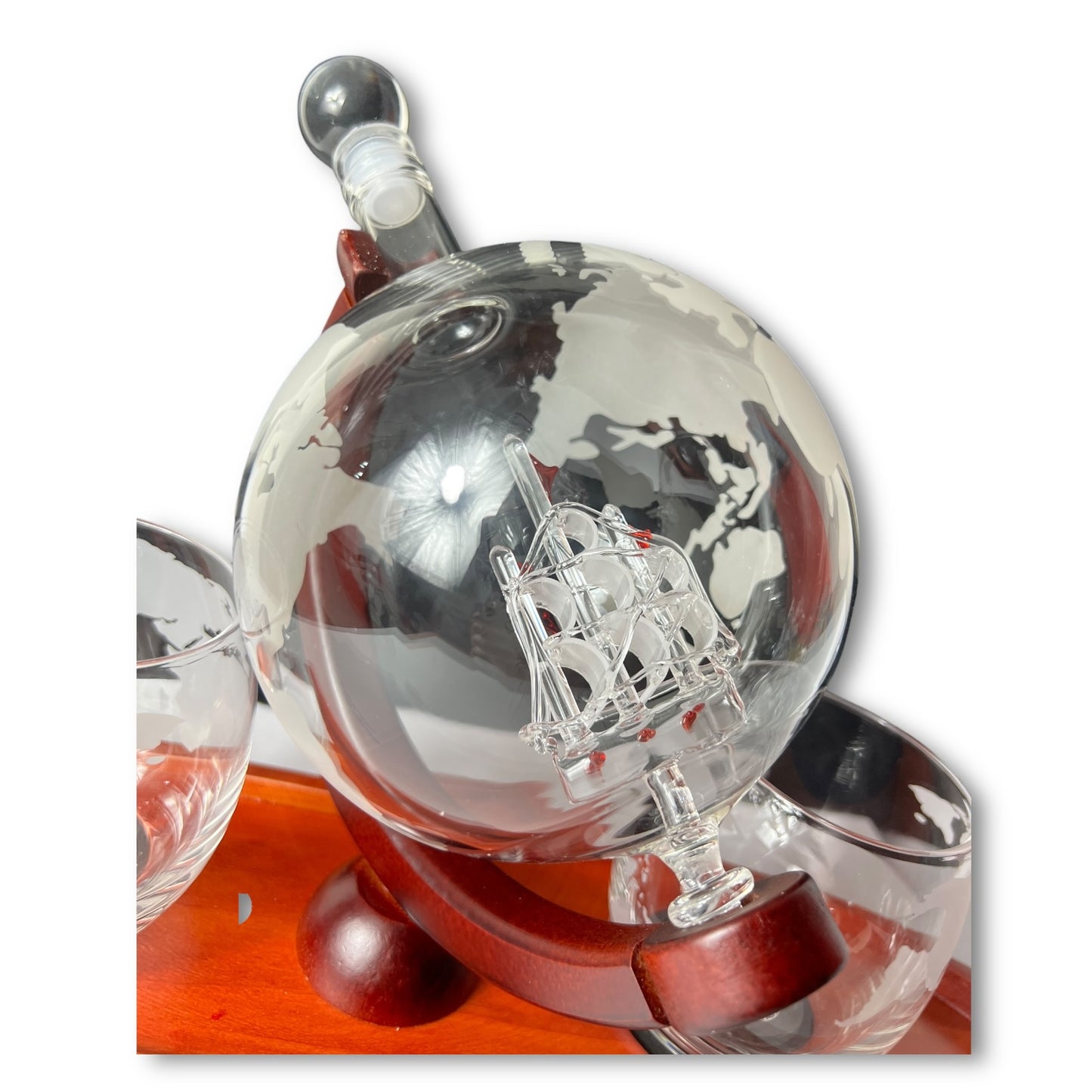 Licorera globo terráqueo x 2