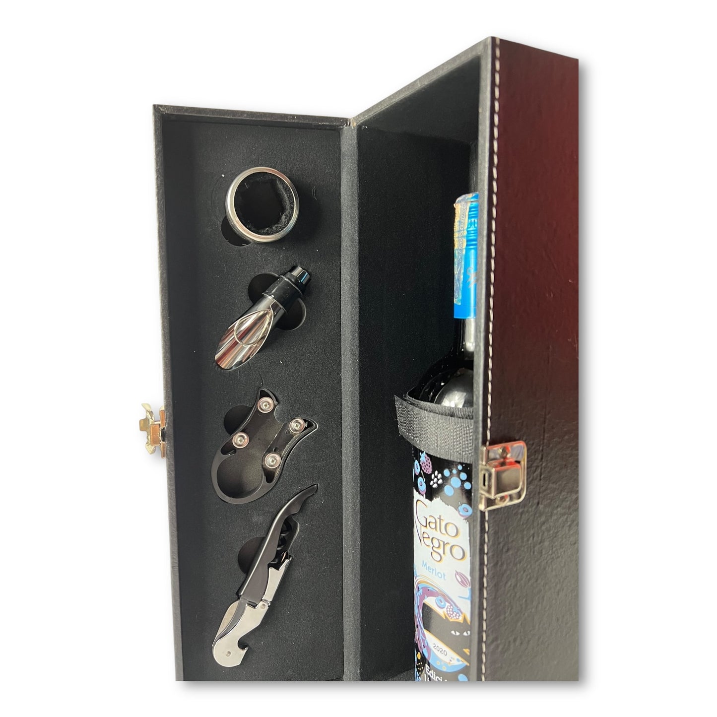 Caja para vino con manija x 4