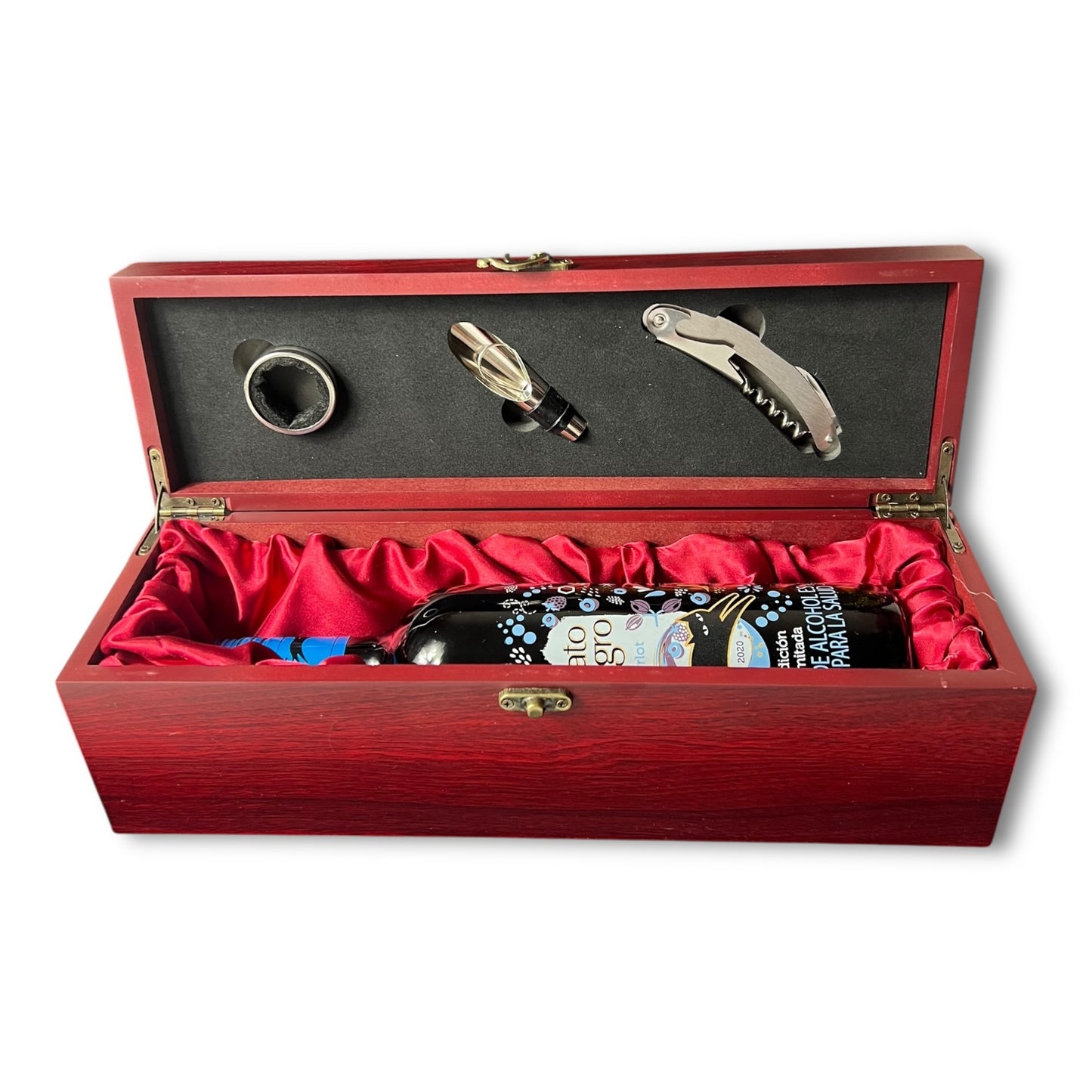 Caja de madera para vino x 3
